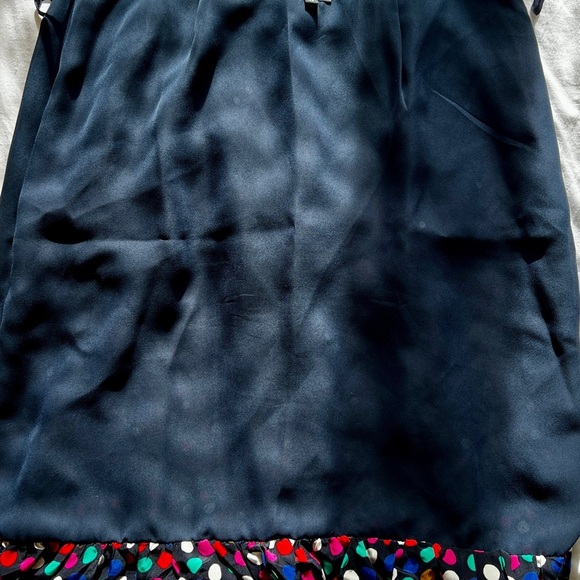 Hobbs London Polka Dot A-Line Silk Skirt in Black Multicolor - Picture 7 of 10